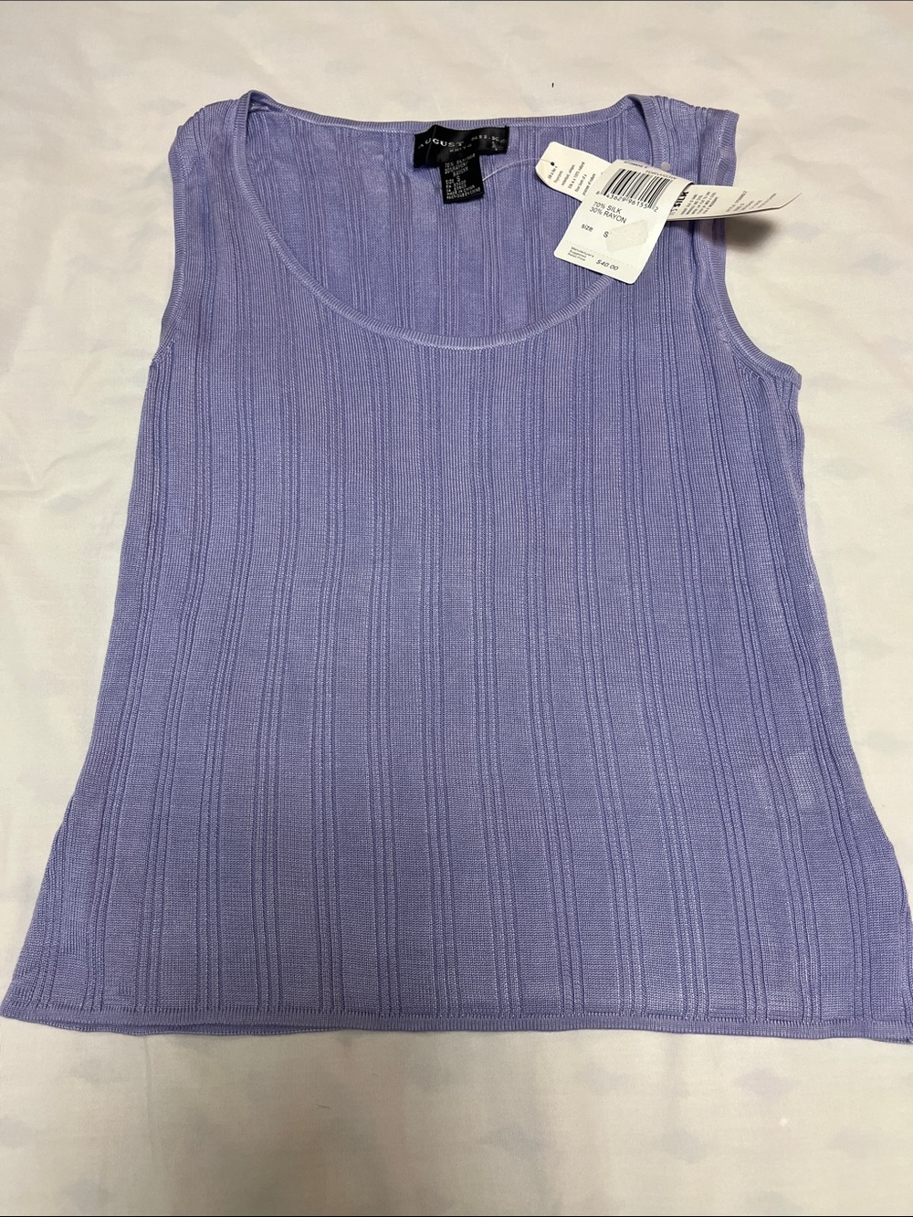 Silk/Rayon Blend Lavender Women’s Tank